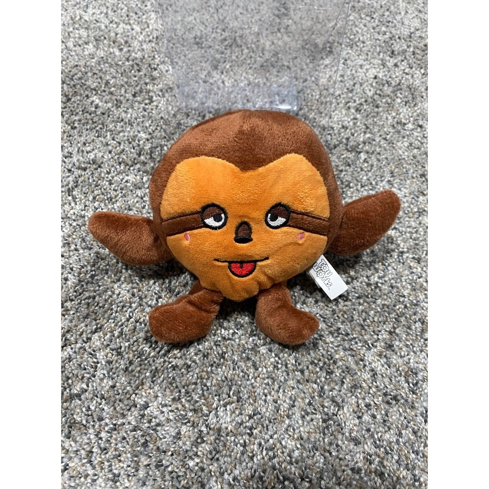 Toy Network Brown Sloth Plush Heart Shaped Face Stuffed Animal Small Round Toy